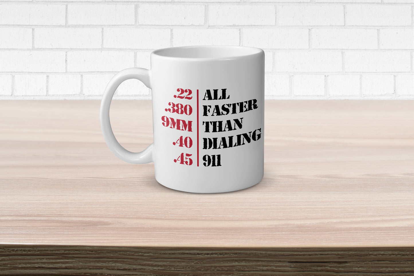 All Faster Than Dialing 911 / Coffee Mug