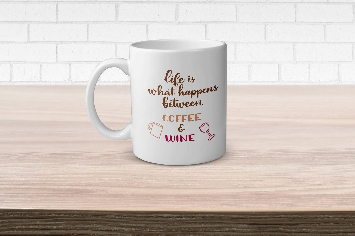 Life Is What Happens Between / Coffee Mug