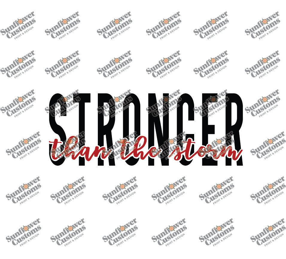 Stronger Than The Storm - Red / Transfer